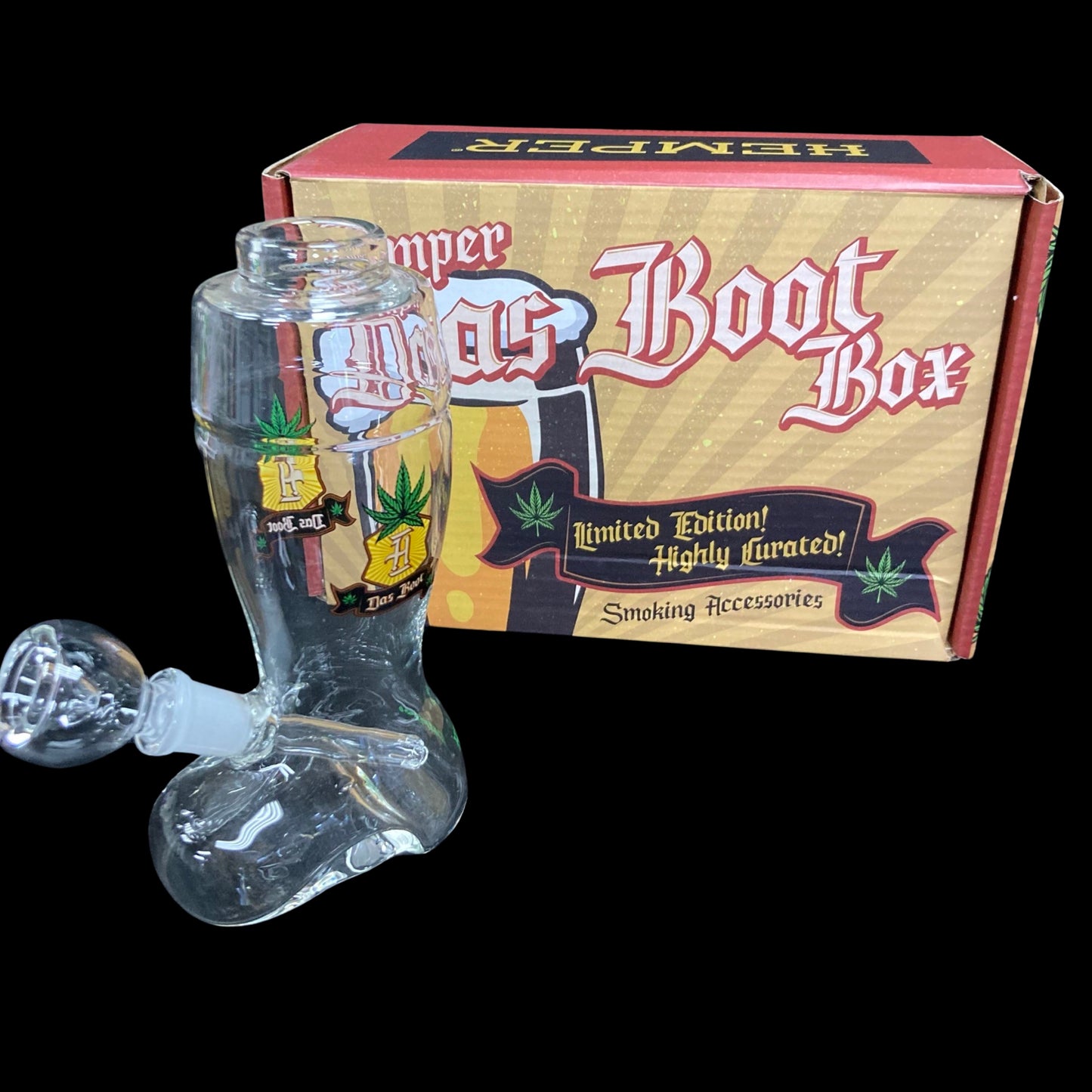 Boot glass water pipe bubbler