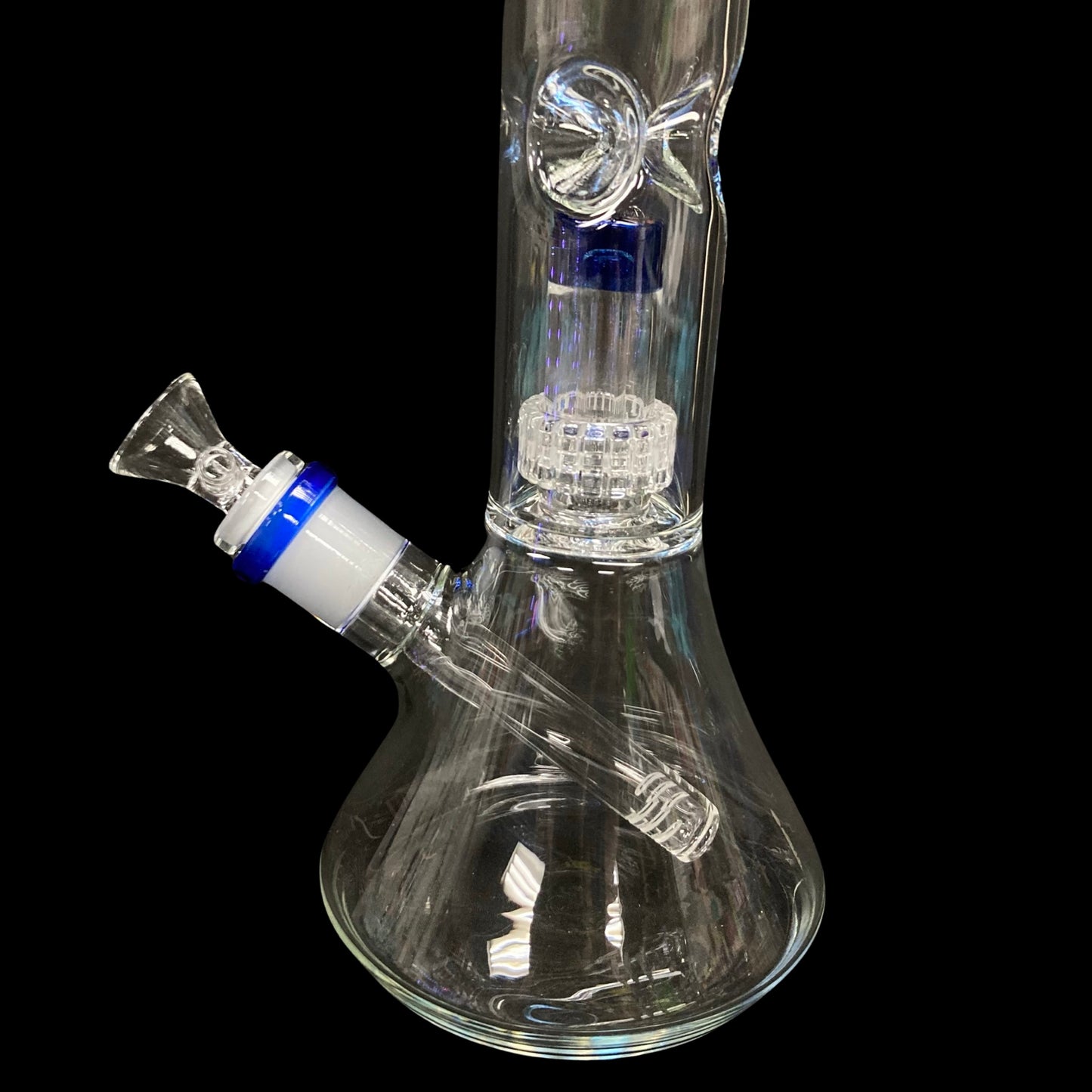 Beaker bong with matrix perc and ice catcher