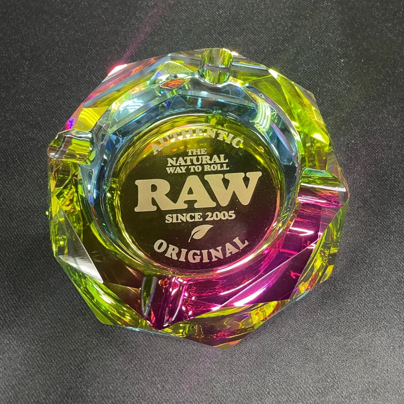 Raw iridescent ashtray original