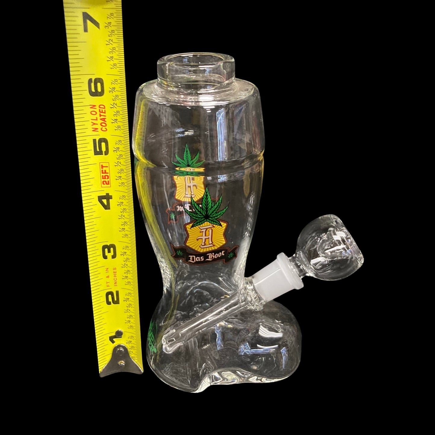 Boot glass water pipe bubbler