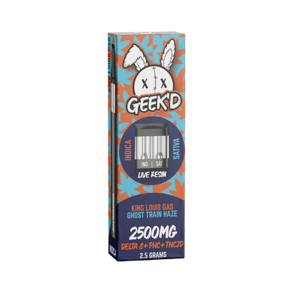 Geek’D Extracts Live Resin 2.5g Disposable ( Sativa and Indica )