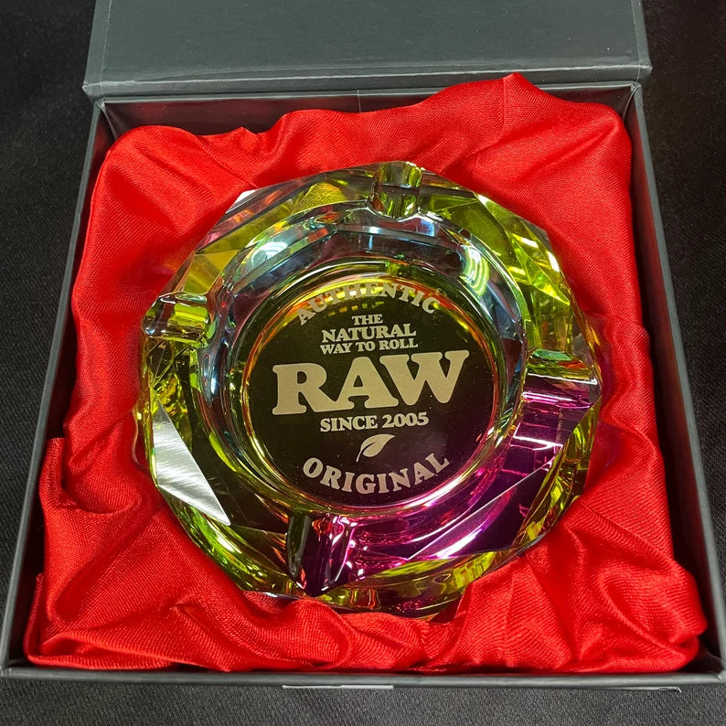 Raw iridescent ashtray original