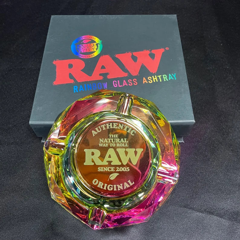 Raw iridescent ashtray original