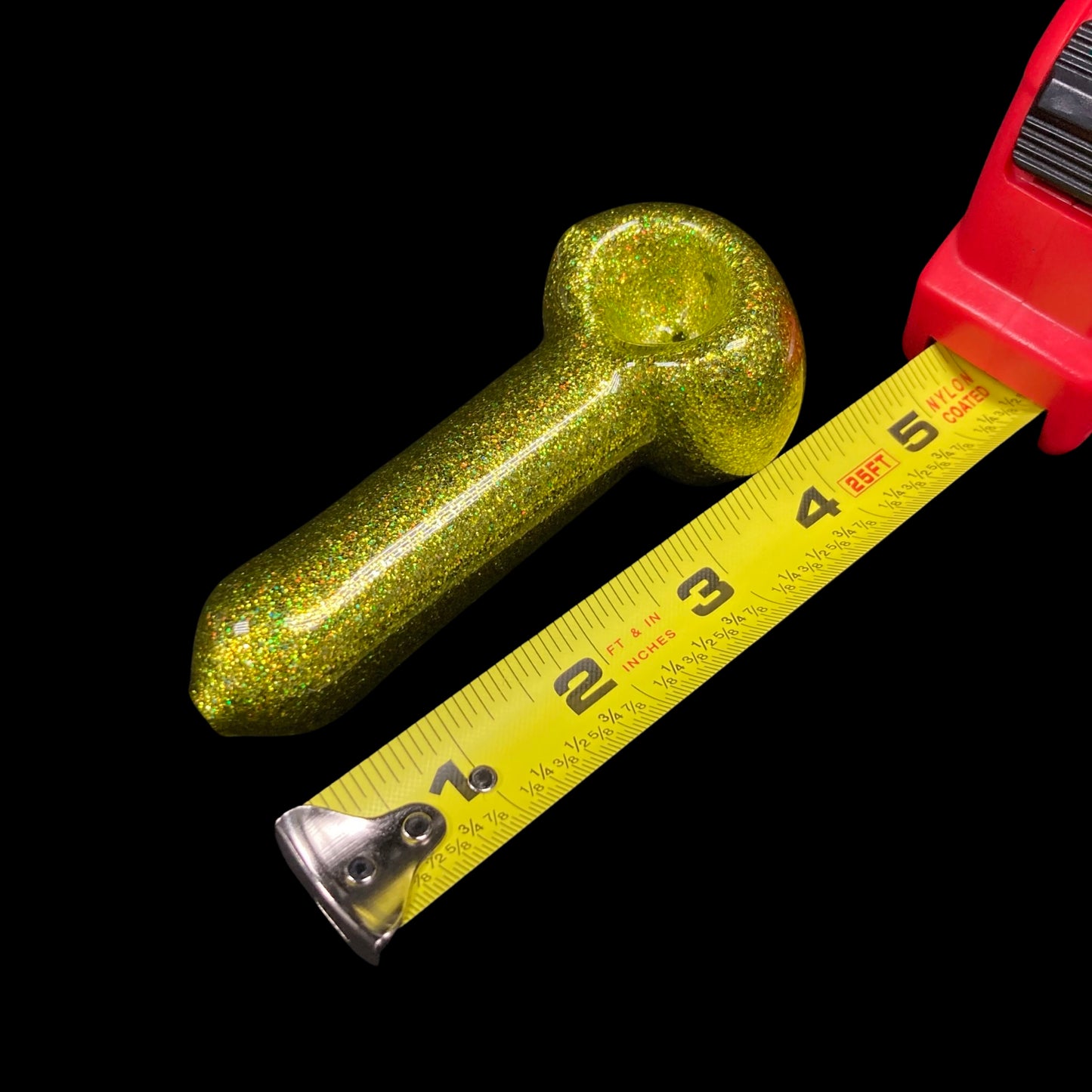 Glass Handpipe shiny 4in