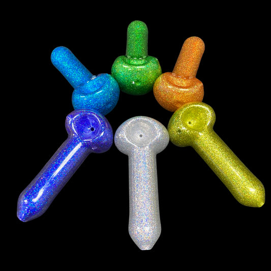 Glass Handpipe shiny 4in