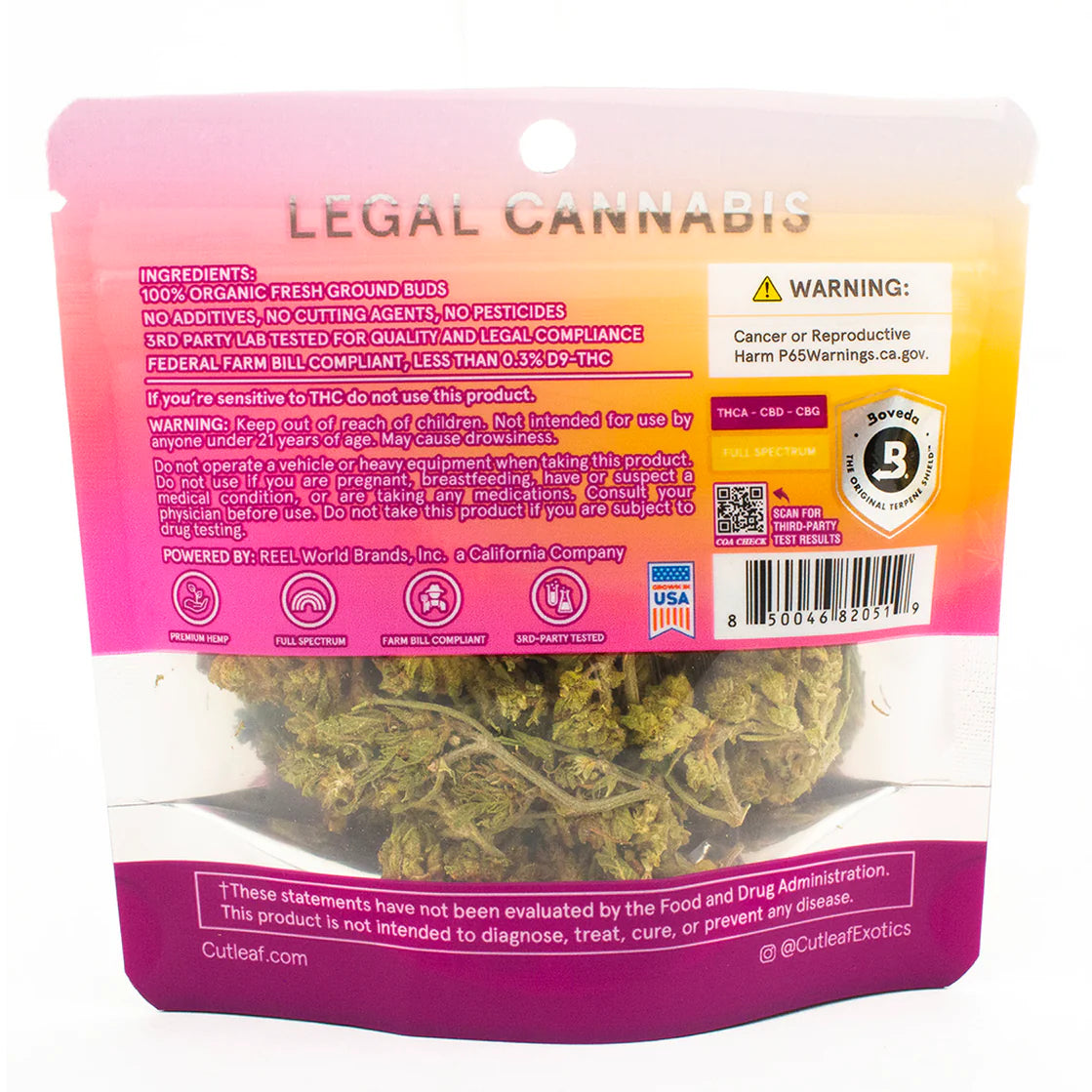 Cutleaf THCA Flower 4.20 Grams Indica