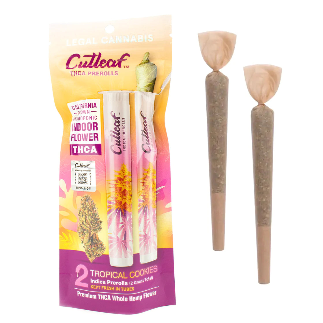 Cutleaf THCA Preroll 2 Grams Indica