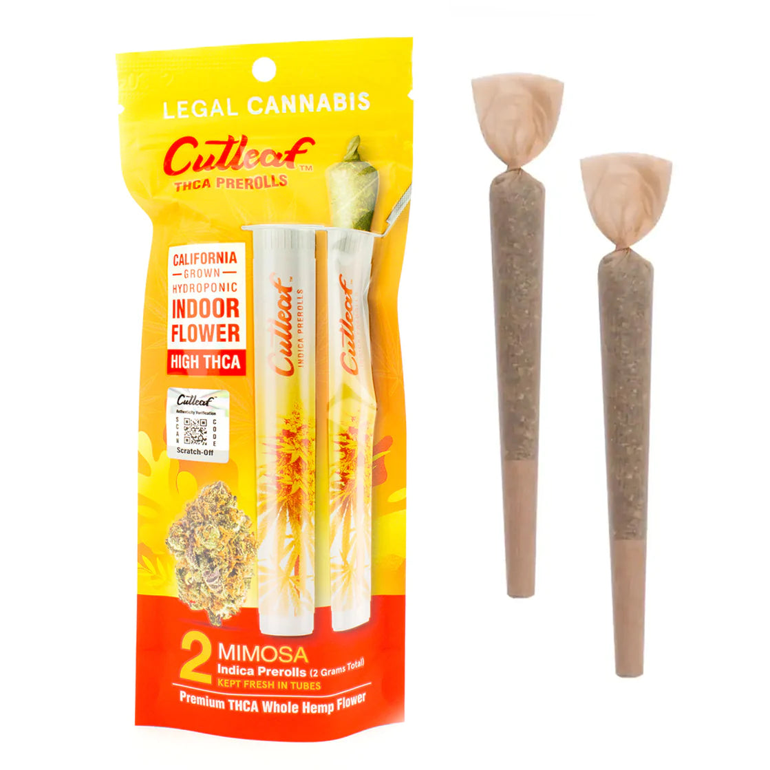 Cutleaf THCA Preroll 2 Grams Indica