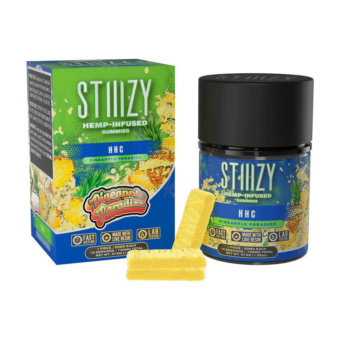 Stiiizy HHC Gummies (50mg ea / 750mg Jar)