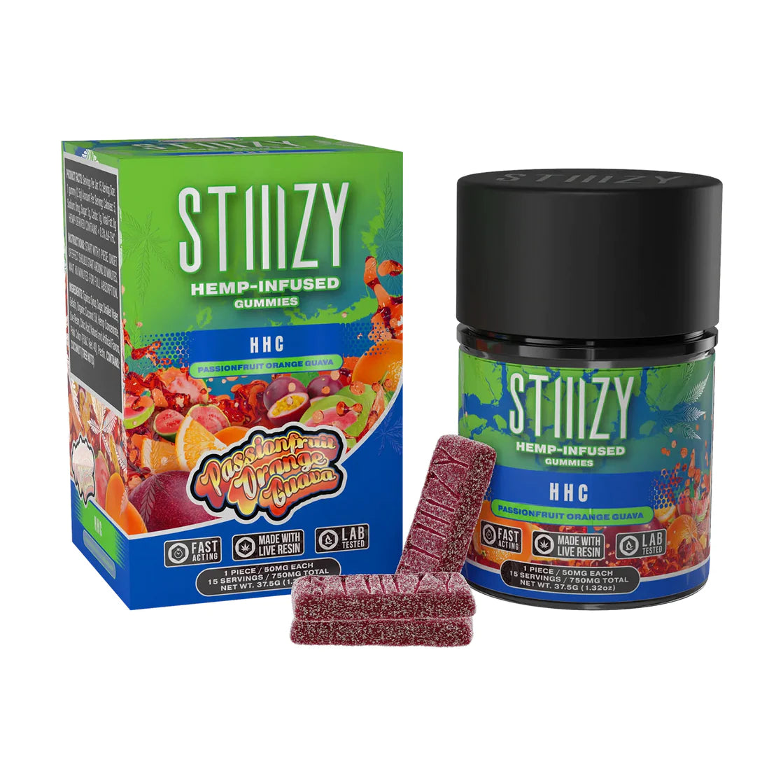 Stiiizy HHC Gummies (50mg ea / 750mg Jar)