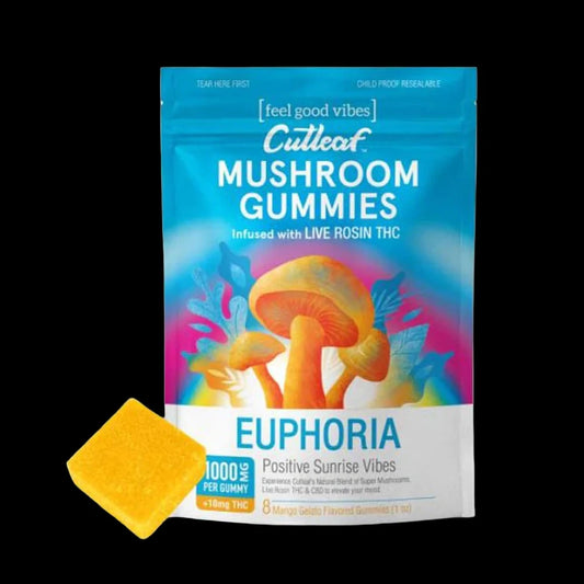 Cutleaf Euphoria Mushroom Gummies 1000mg (8 pack)