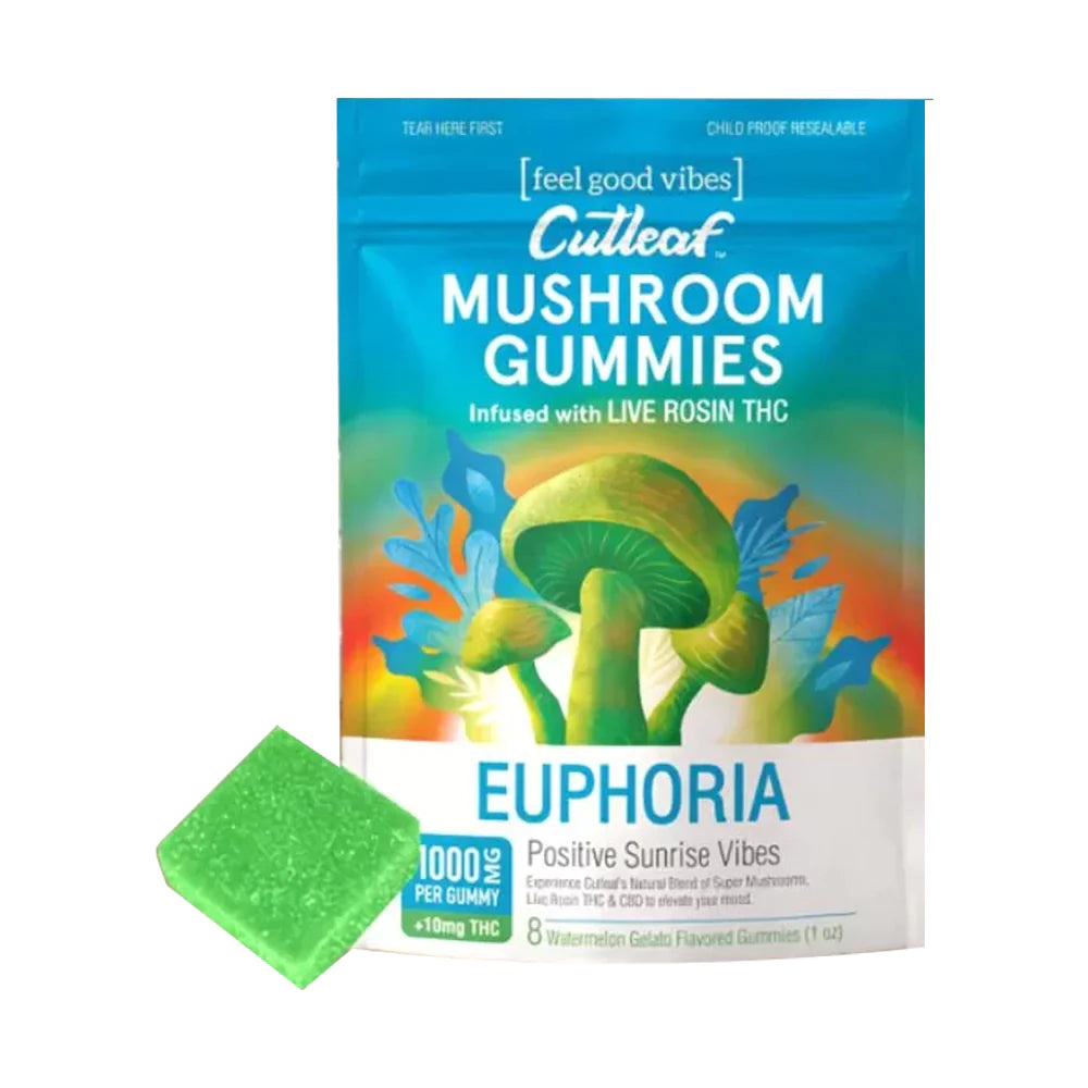 Cutleaf Euphoria Mushroom Gummies 1000mg (8 pack)