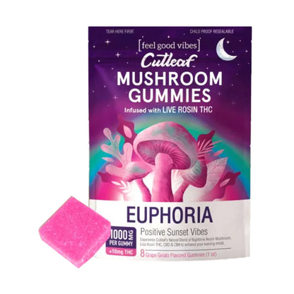 Cutleaf Euphoria Mushroom Gummies 1000mg (8 pack)