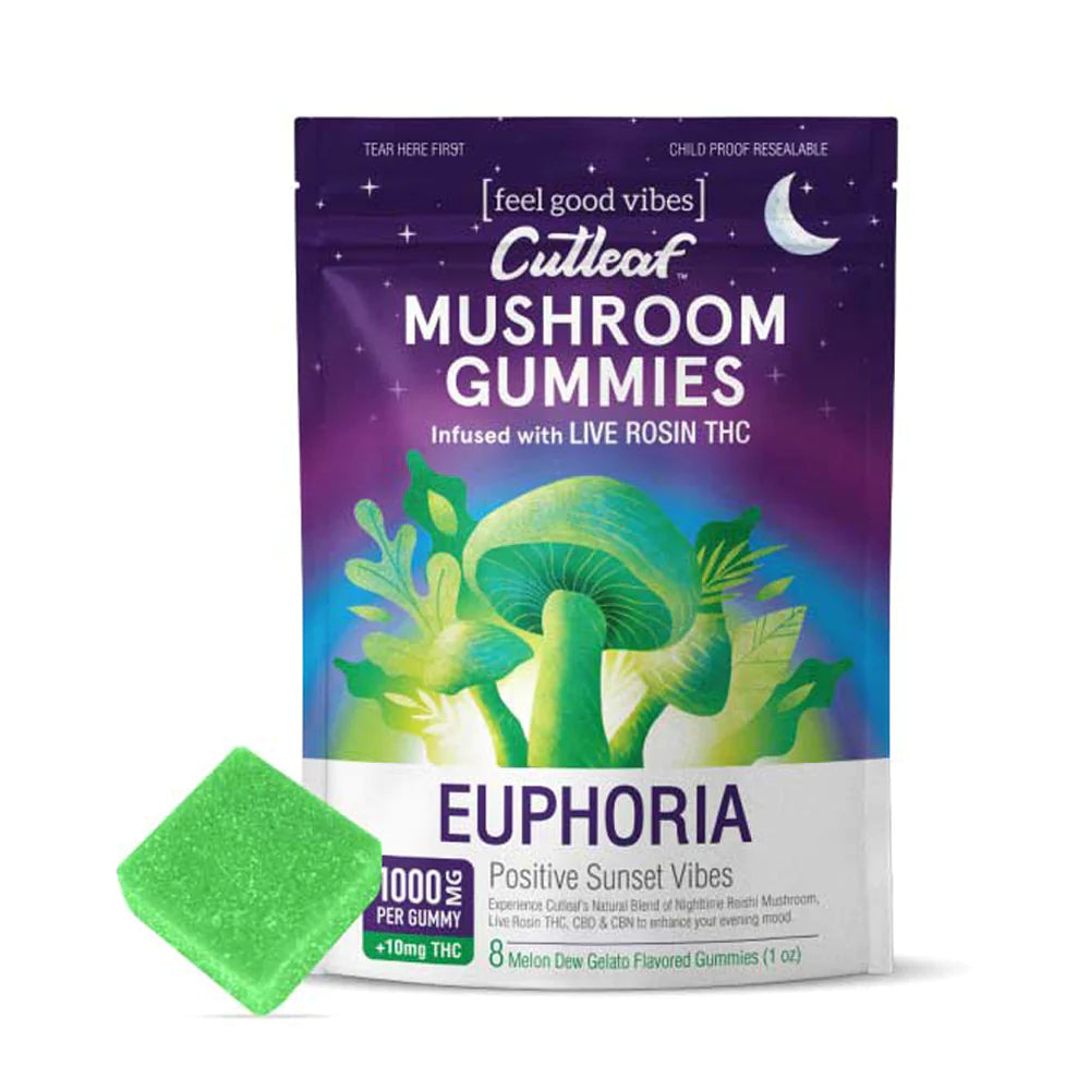 Cutleaf Euphoria Mushroom Gummies 1000mg (8 pack)