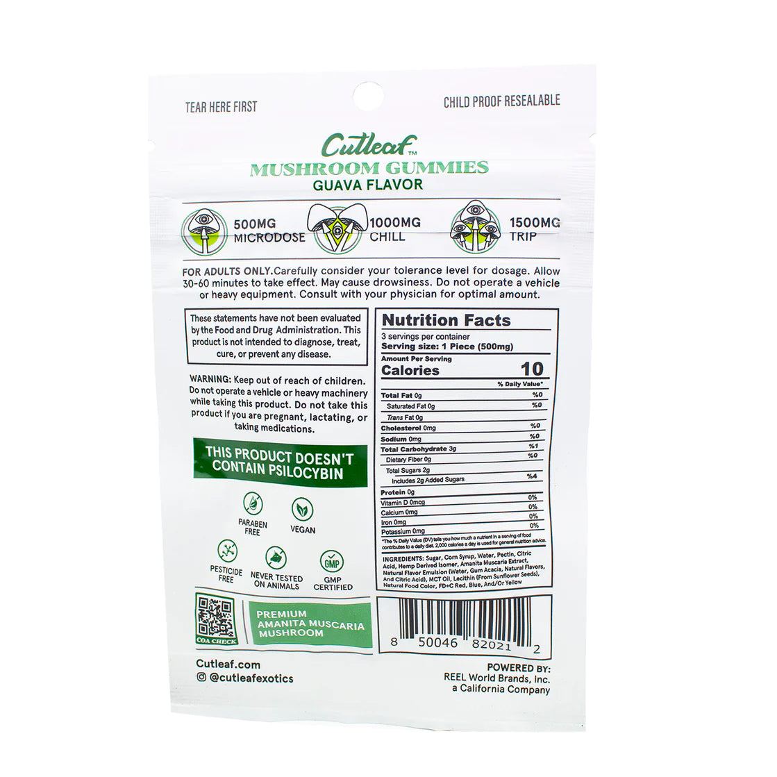 Cutleaf Mushroom Amanita Blend 500mg (3 pack)