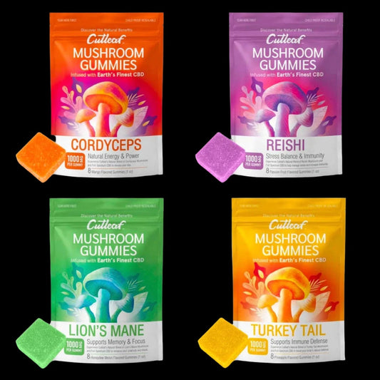 Cutleaf Mushroom Gummies 1000mg (8 pack)
