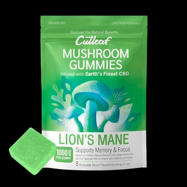 Cutleaf Mushroom Gummies 1000mg (8 pack)
