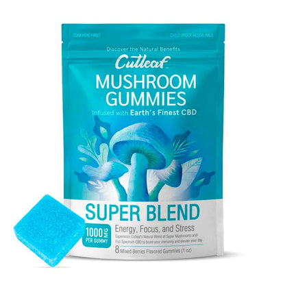 Cutleaf Mushroom Gummies 1000mg (8 pack)