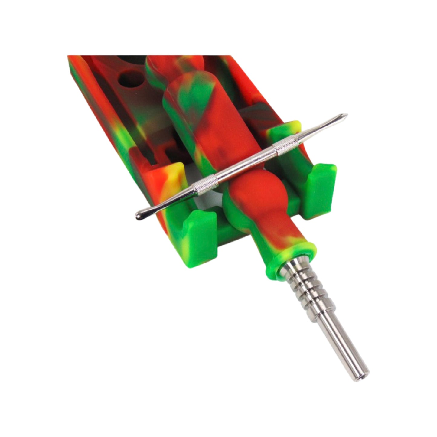 Silicone nectar collector with titanium tip