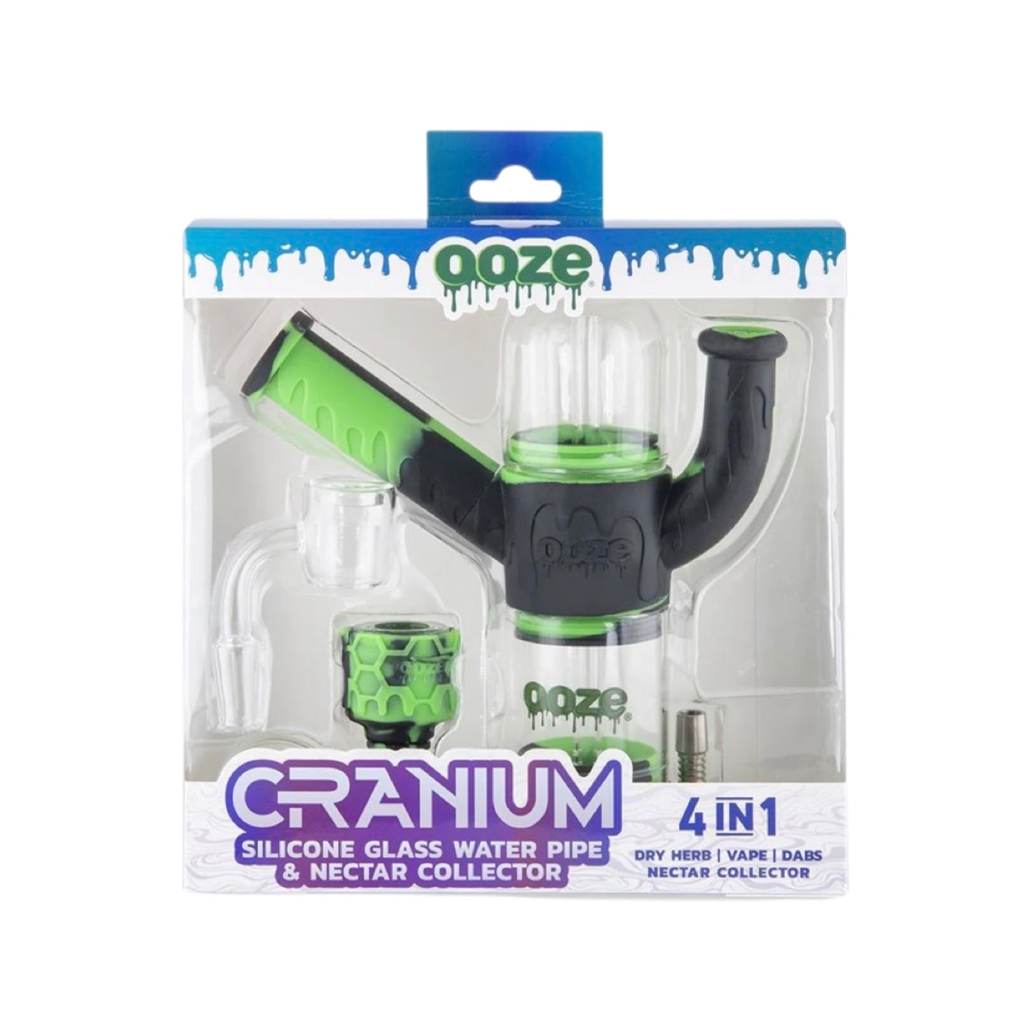 Silicone Water Pipe & Nectar Collector- Ooze Cranium