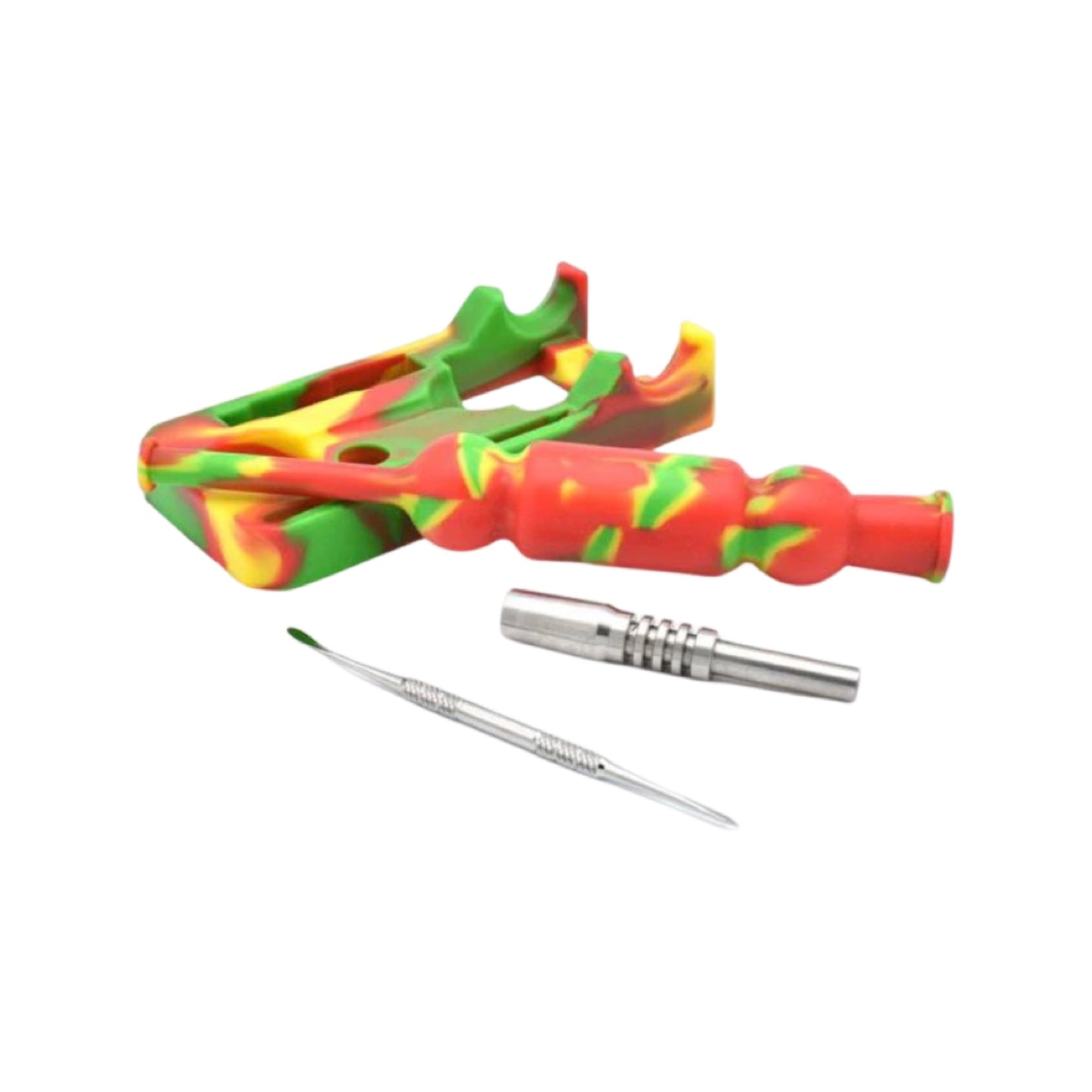 Silicone nectar collector with titanium tip