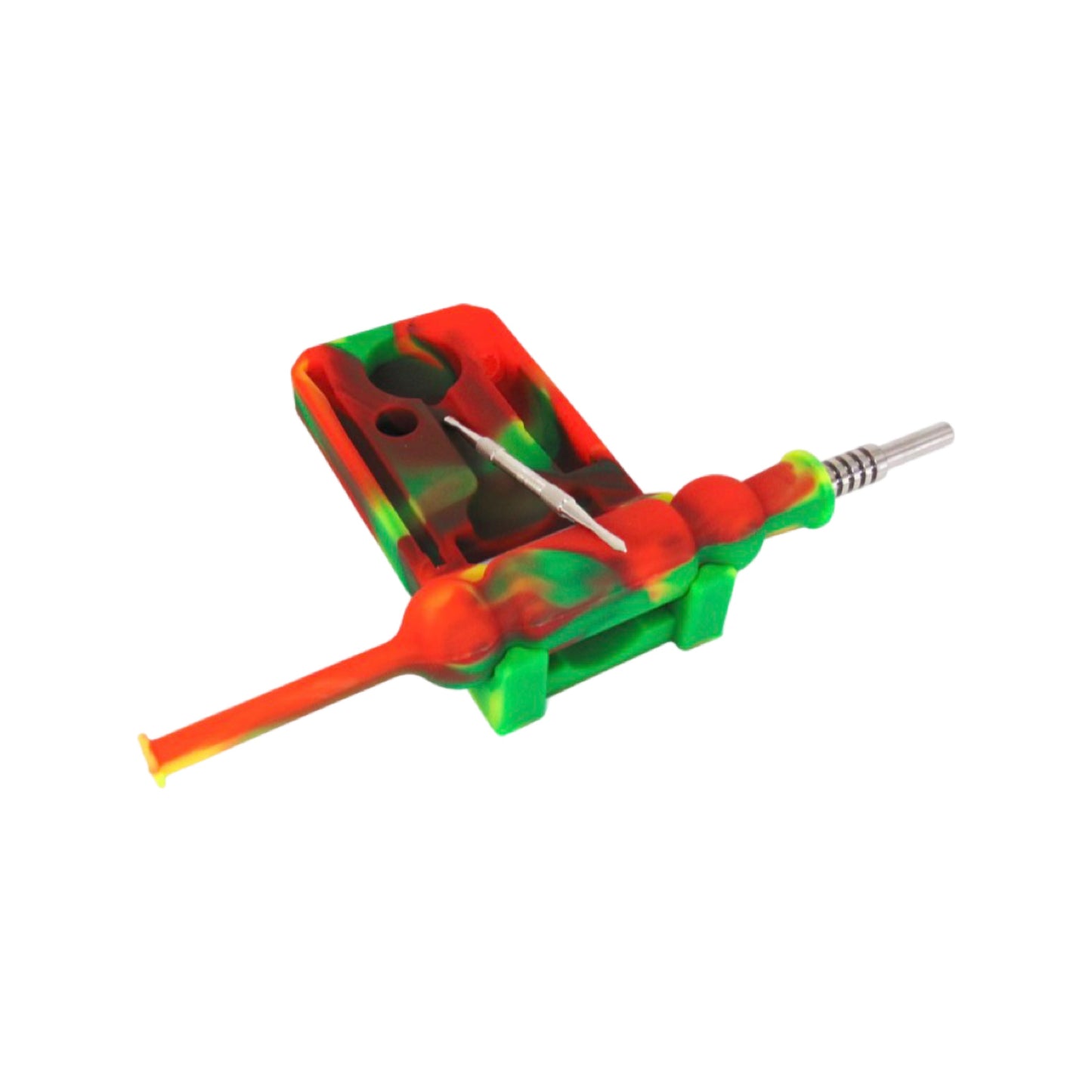 Silicone nectar collector with titanium tip