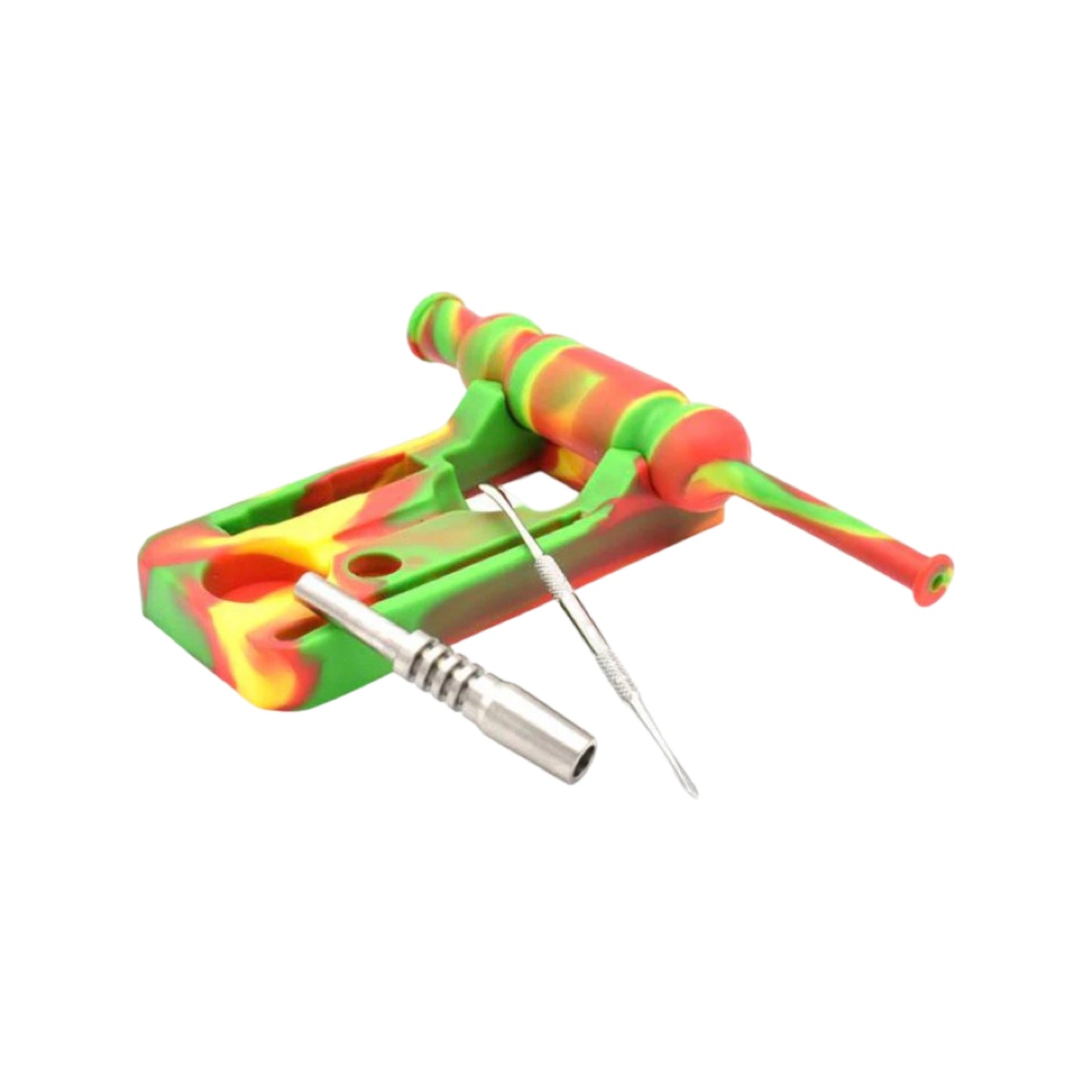 Silicone nectar collector with titanium tip