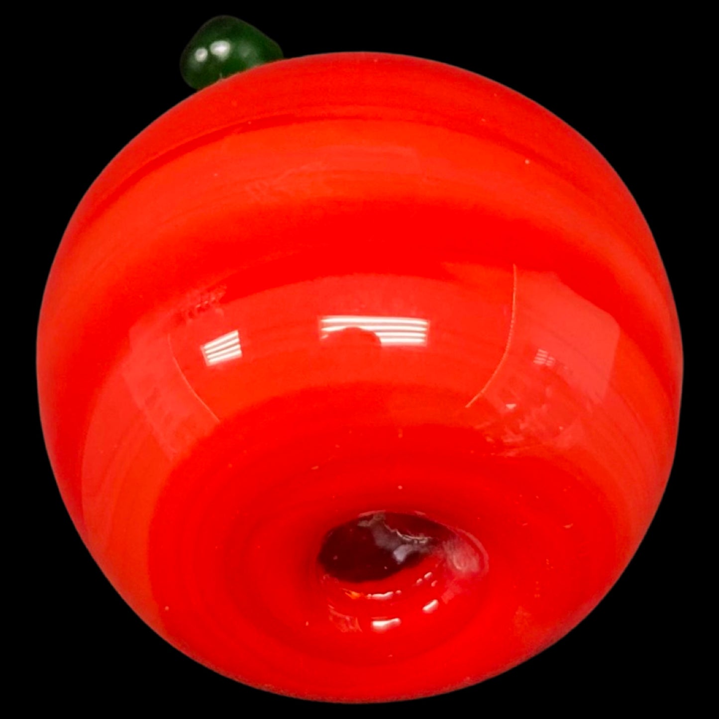 Glass Red Apple Carb Cap