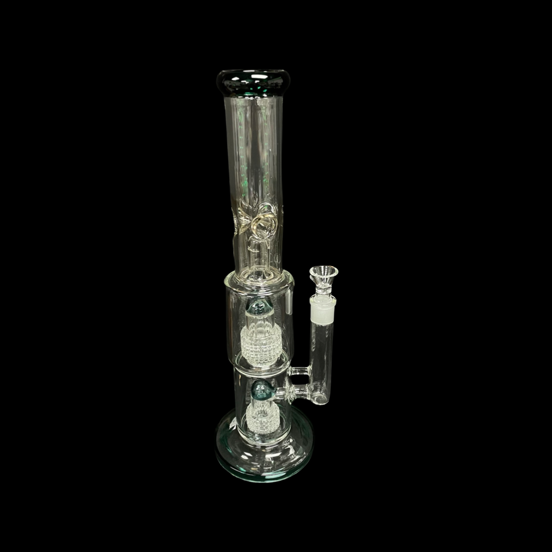Dual matrix perk, large water pipe, bong ice catcher