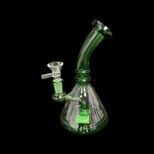 Glass bubbler stained green glass