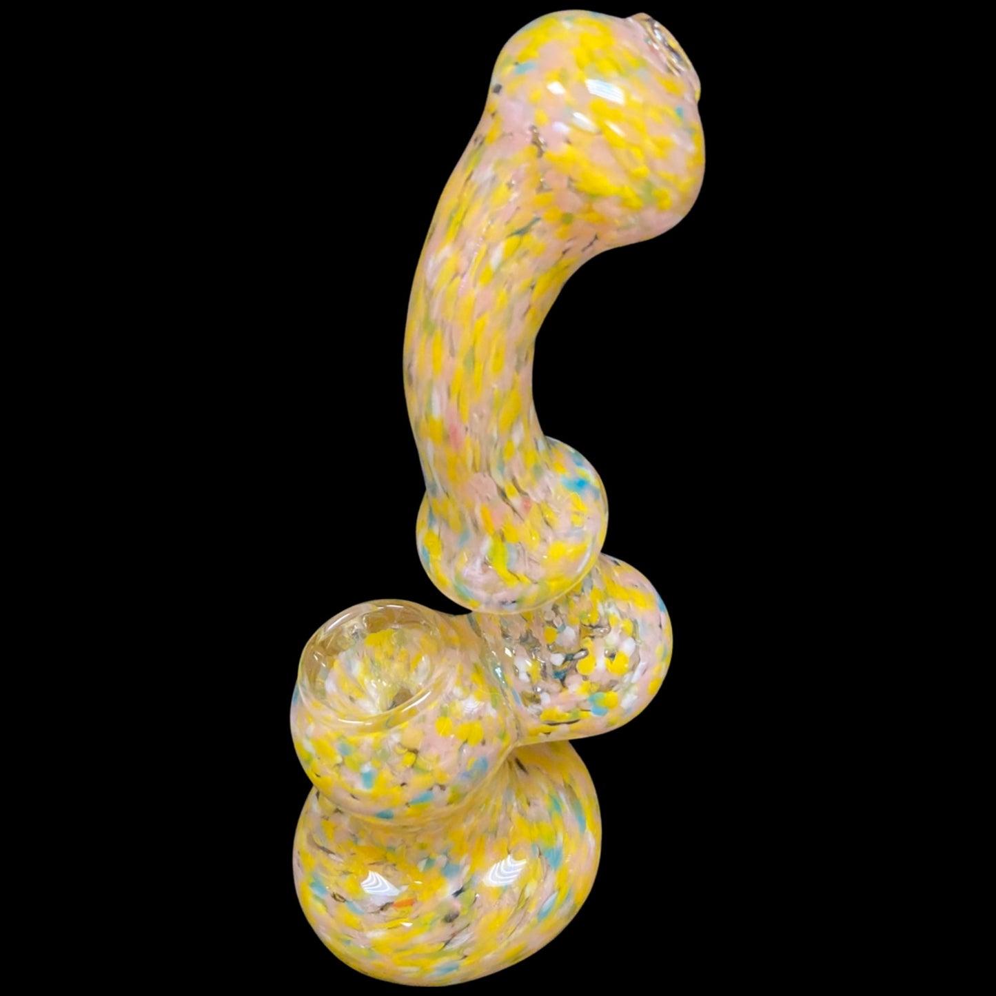 Golden Confetti Glass Bubbler