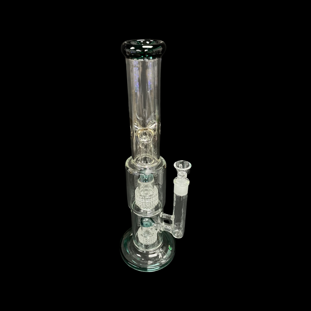 Dual matrix perk, large water pipe, bong ice catcher