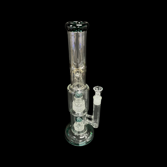 Dual matrix perk, large water pipe, bong ice catcher