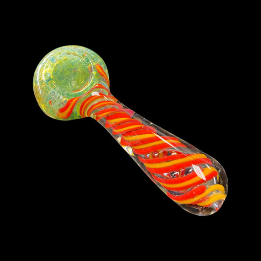 5” Green Swirl Hand Pipe