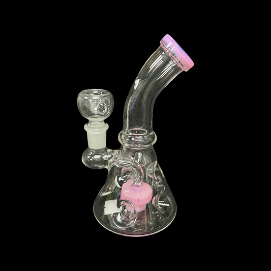 6 inch Pink Bubbler / Rig