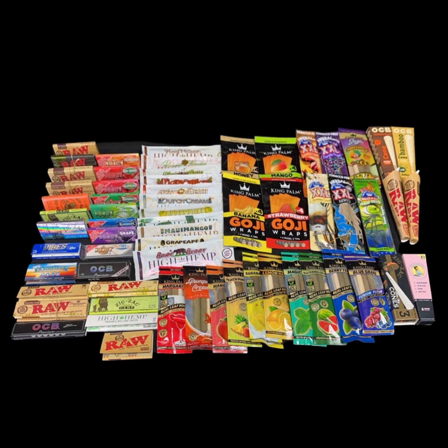 Rolling Papers, Wraps and Cones. Mystery Box.