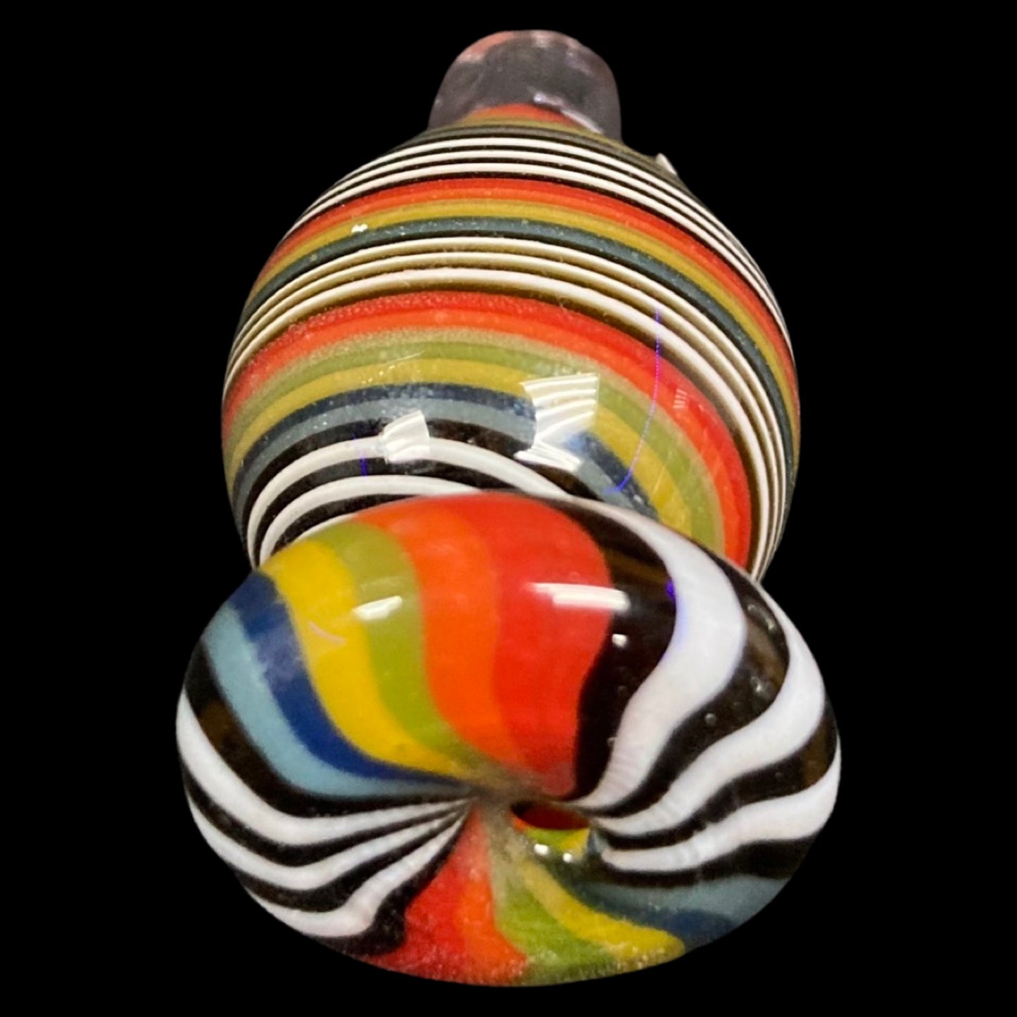 Swirl Rainbow Glass Carb Cap