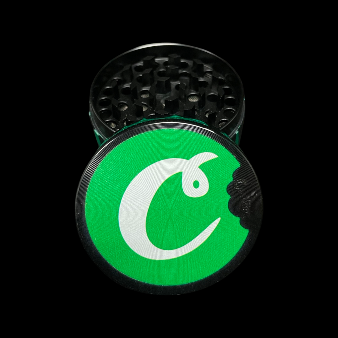 Cookies, metal herb grinder, 50 mm