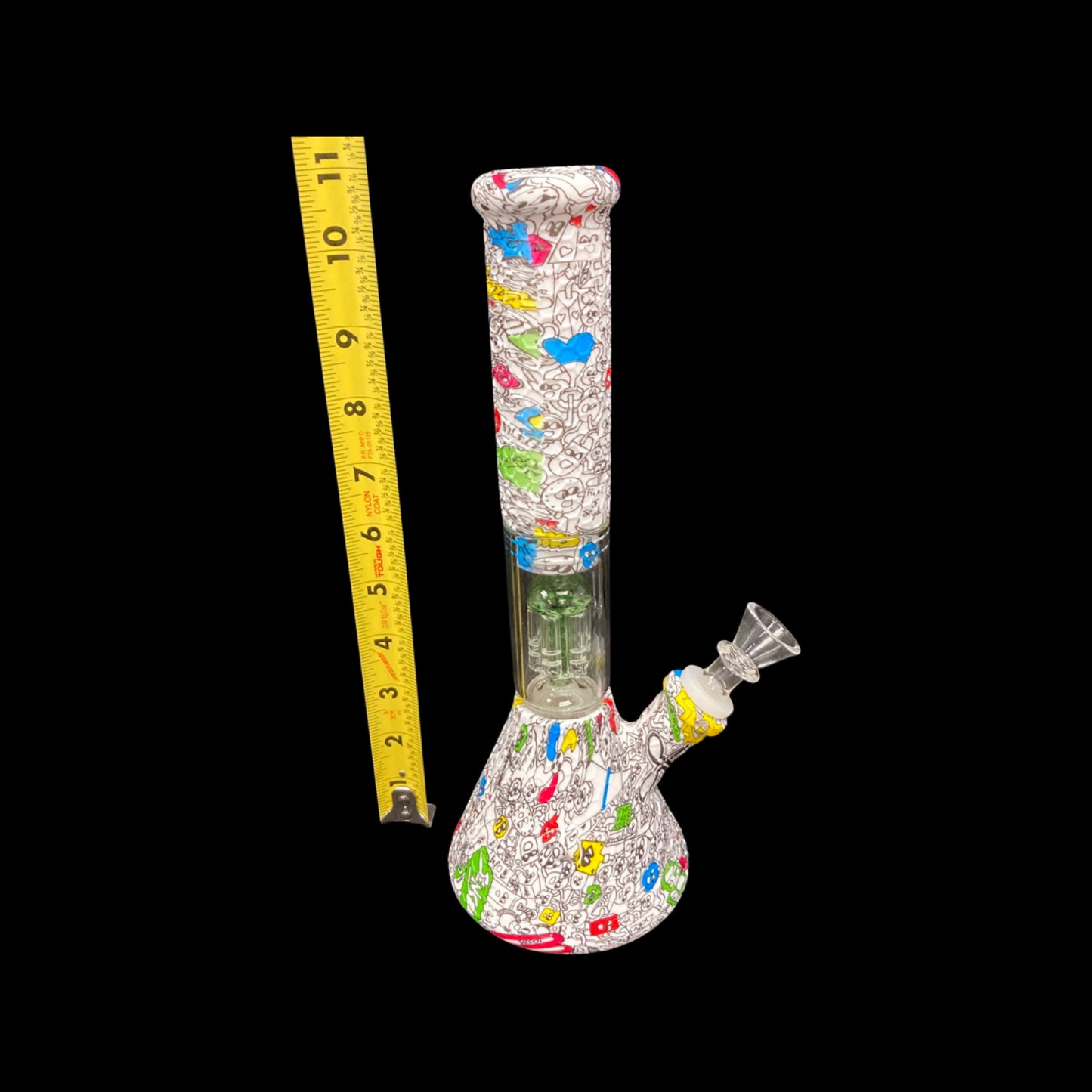 Silicone water pipe bong with tree perk