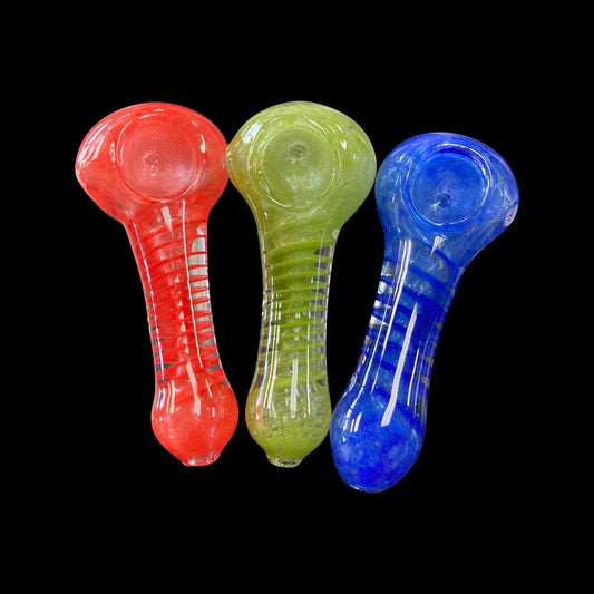 Small Hand Held Swirl Color Glass Hand Pipe