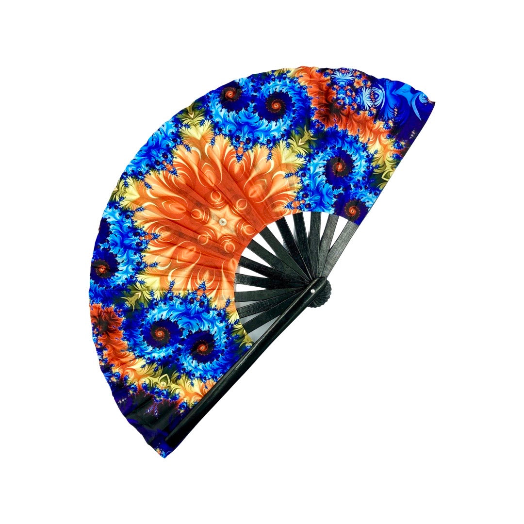 Large Blue Fractals Rave Fan