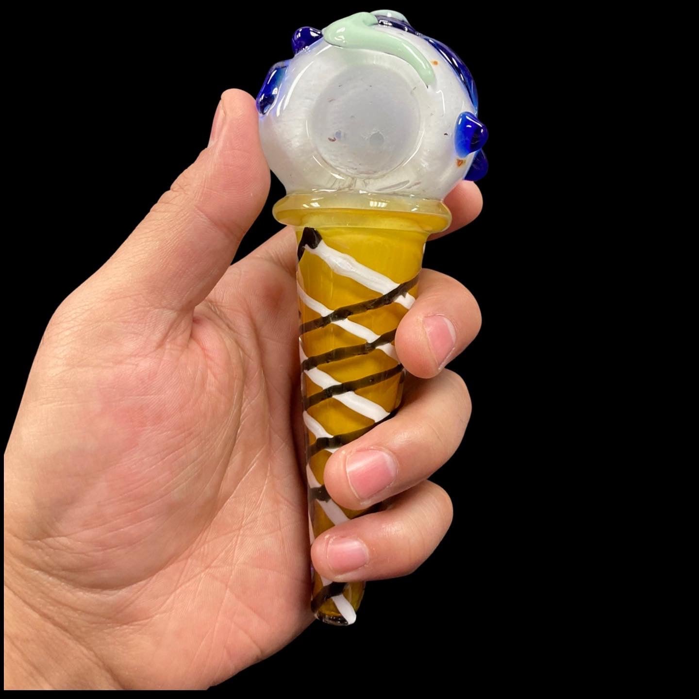 Glass Ice Cream Cone Pipe