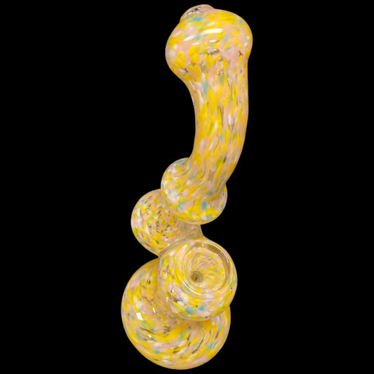 Golden Confetti Glass Bubbler