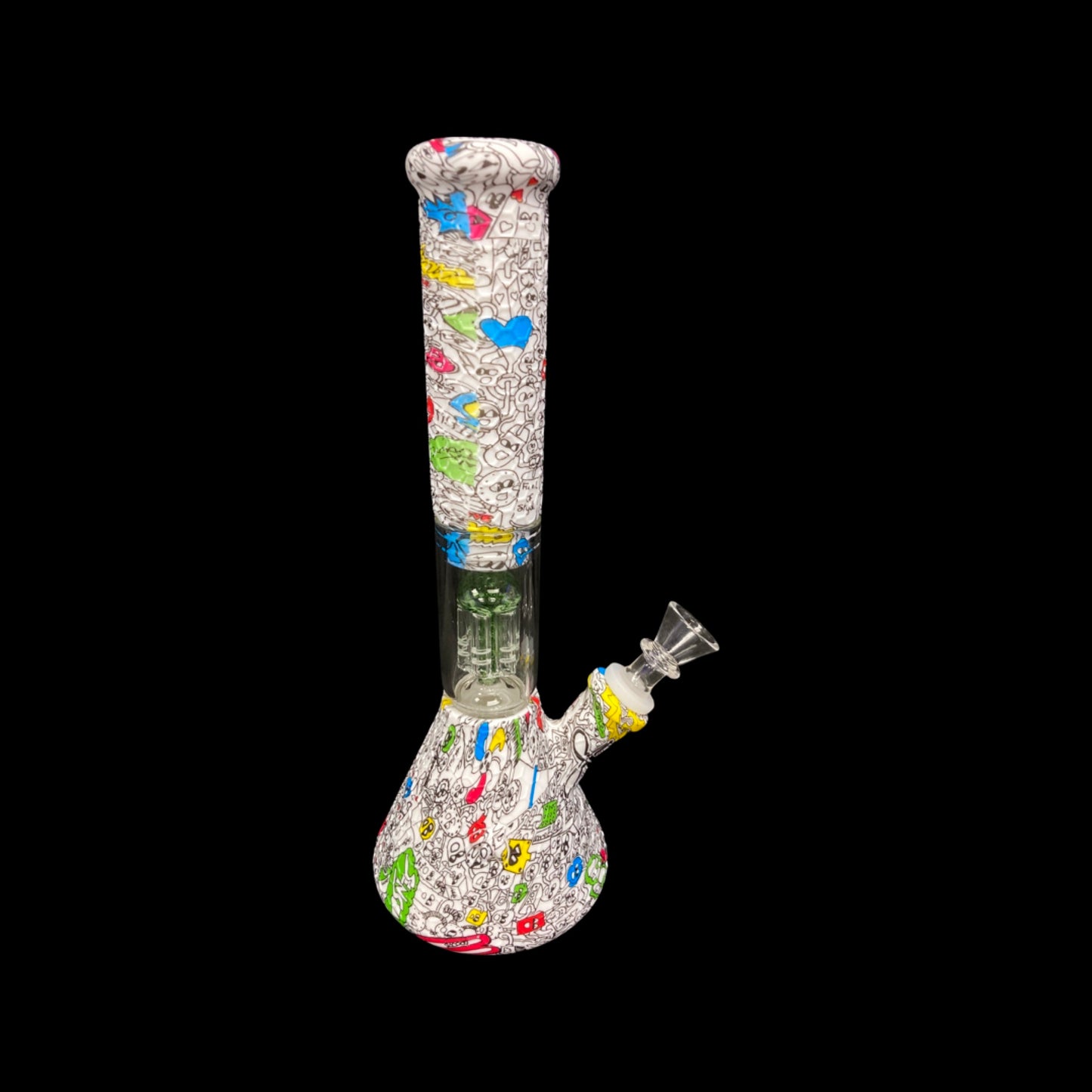 Silicone water pipe bong with tree perk