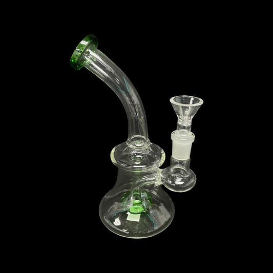 Glass water pipe curved neck with Perc