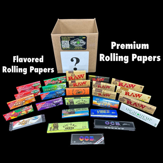 Rolling Papers, Wraps and Cones. Mystery Box.