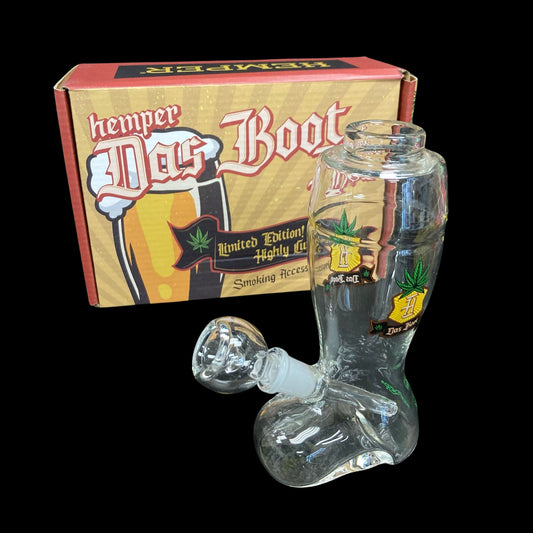 Boot glass water pipe bubbler