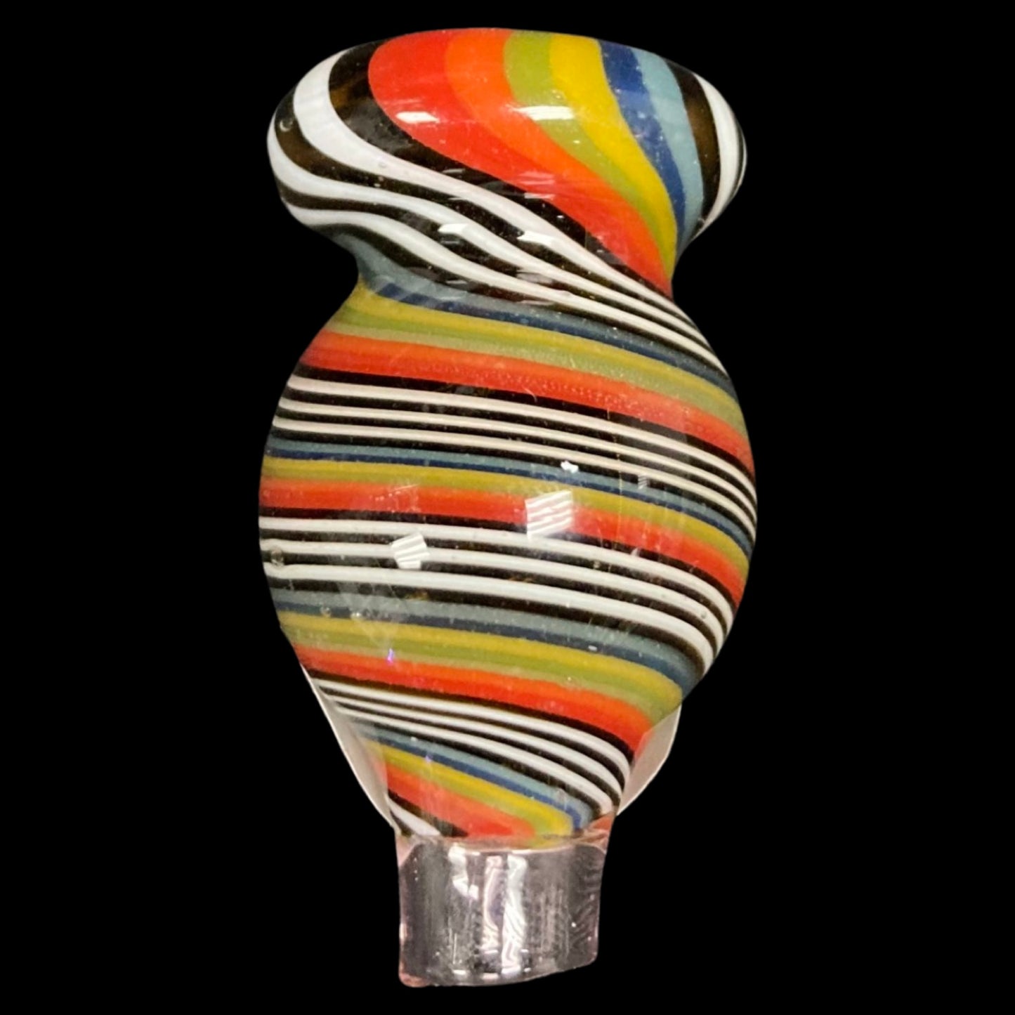 Swirl Rainbow Glass Carb Cap