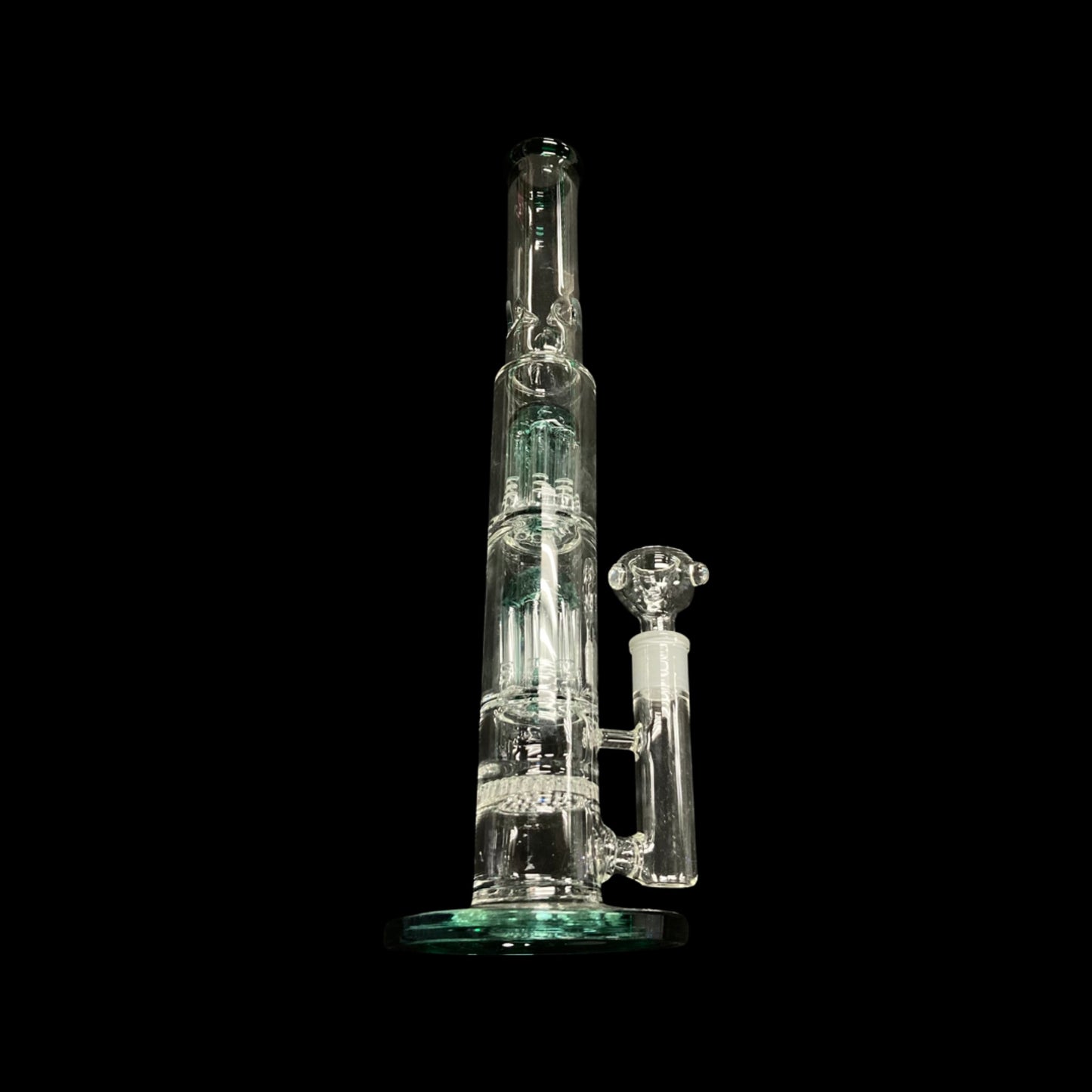 Bong water pipe with double shower perk 18mm bowl