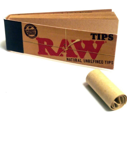 Raw rolling paper tips